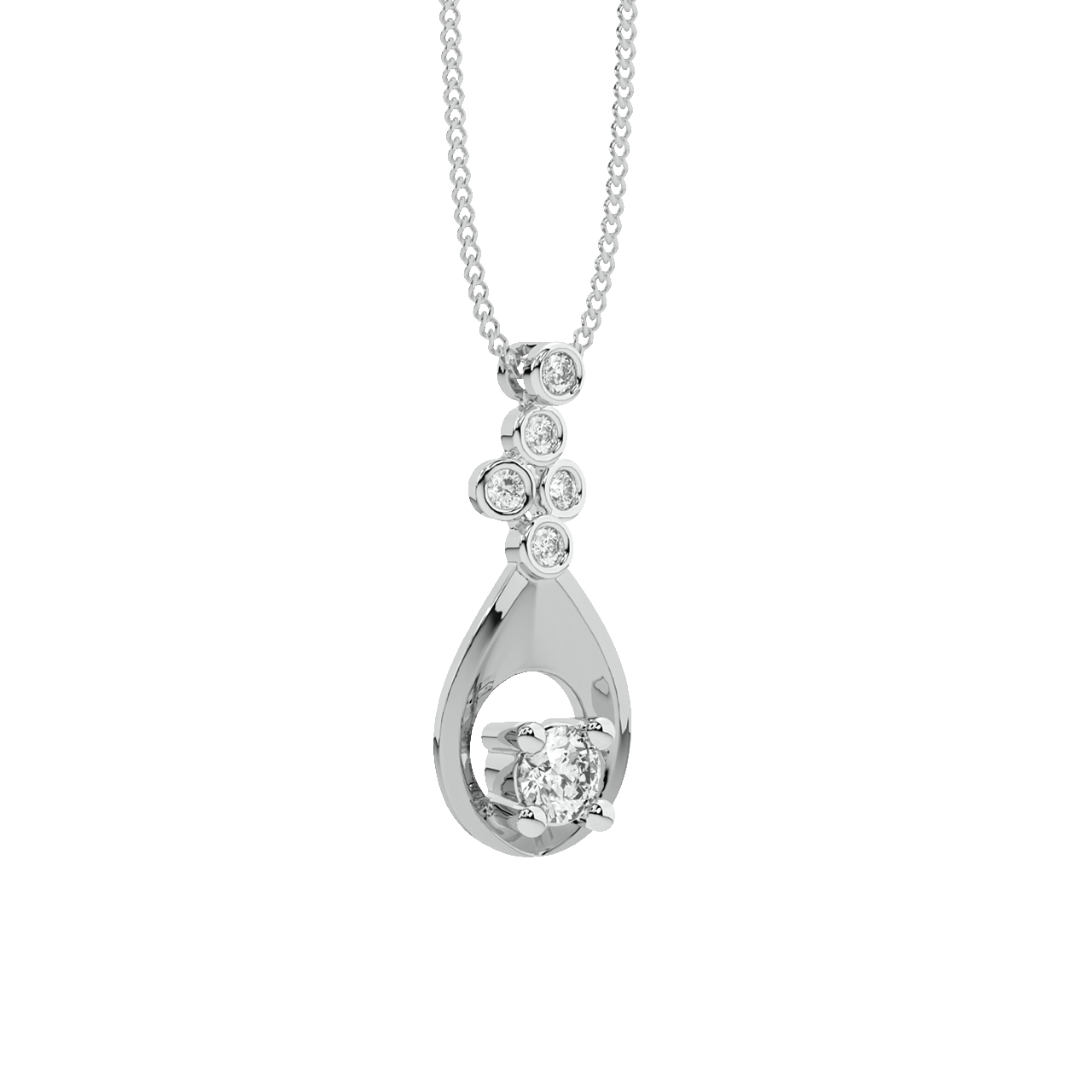 Maci Drop Diamond Pendant For Office Wear